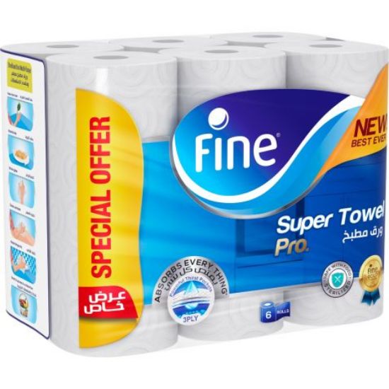 Picture of FINE SUPER TOWEL 60 SHEETS 6'S