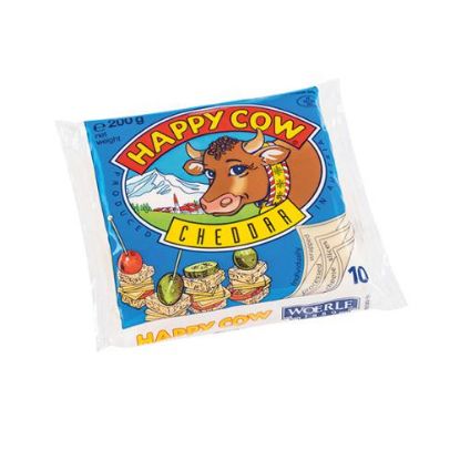 Picture of HAPPY COW SLICE CHEESE CHEDDAR 200G