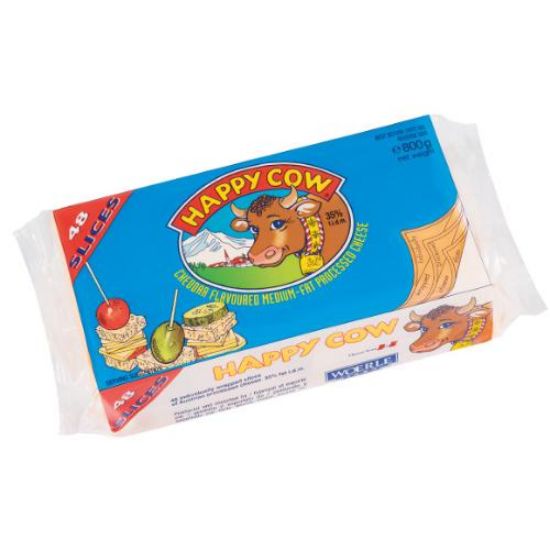 Picture of HAPPY COW SLICE CHEESE CHEDDAR 800G