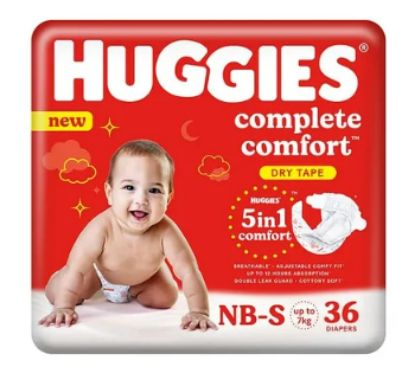 Picture of HUGGIES DIAPERS NB-S 36'S