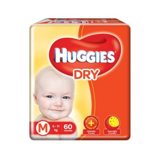 Picture of HUGGIES DIAPERS MEDIUM 60'S